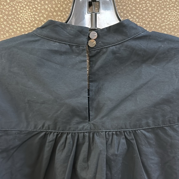 🔥🔥🔥NEW Maeve By Anthropologie Black Long Sleeve Bell Sleeve Blouse - Picture 4 of 6